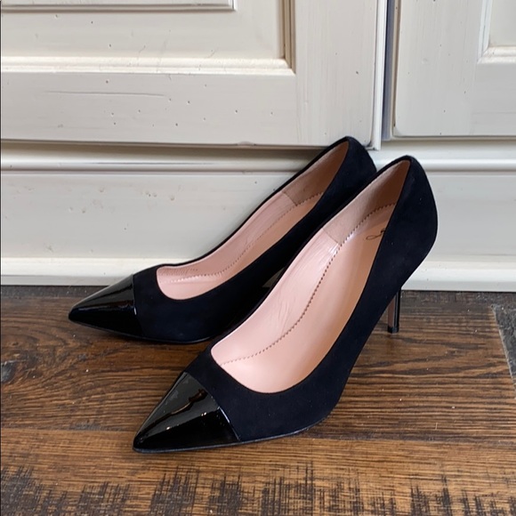 J Crew Suede With Patent Toe Cap Elsie 